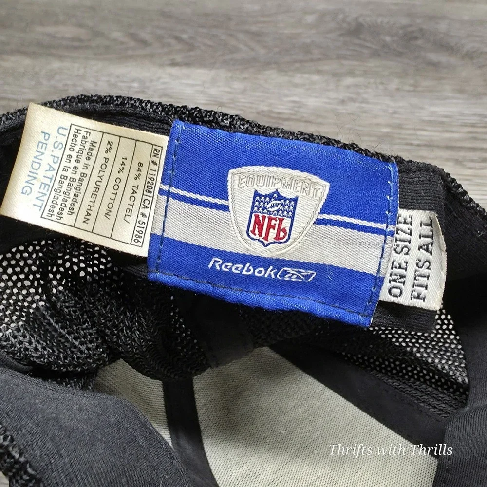 Vintage NFL Raiders Hat - Reebok Authentic Sideline Hat Fitted - One Size
